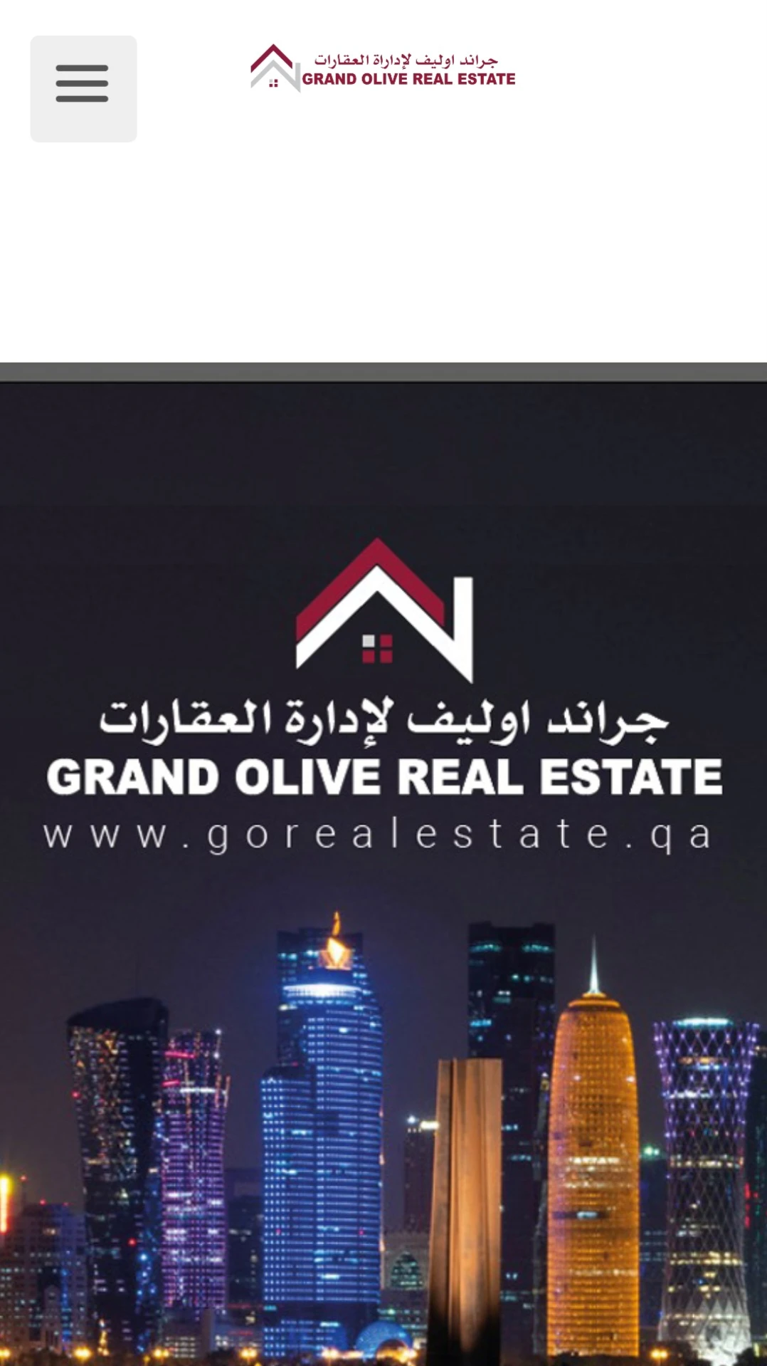 Real estate website for Grand Olive developed in Laravel