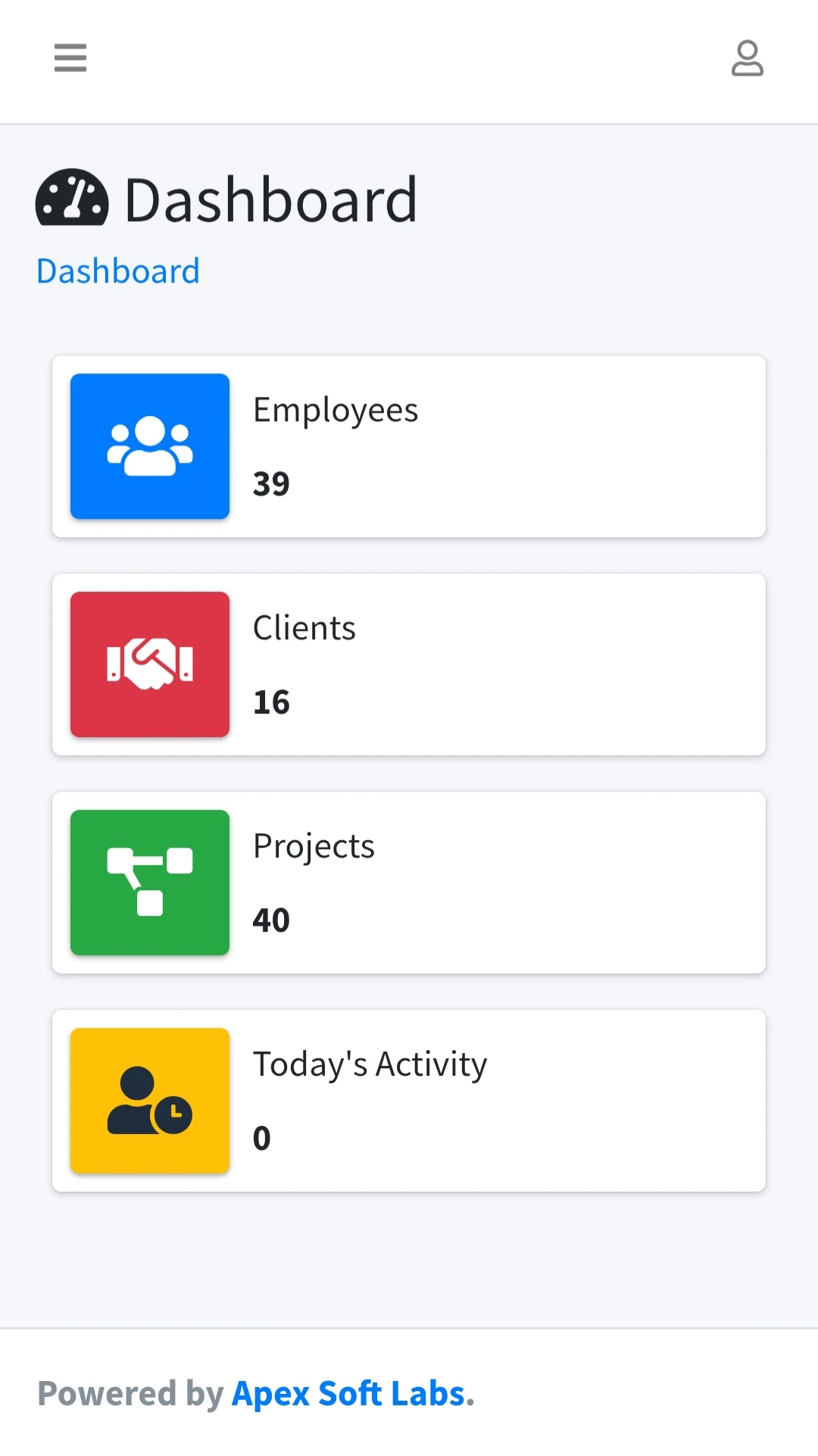Engineering firm software dashboard interface for timesheet management
